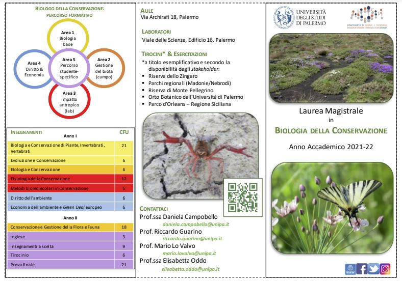 BIOLOGIA DELLA CONSERVAZIONE all’Università degli Studi di Palermo