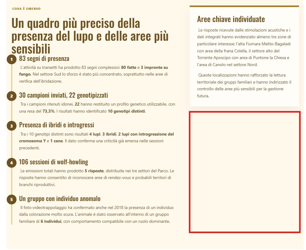 Monitoraggio lupo in Aspromonte - sintesi risultati